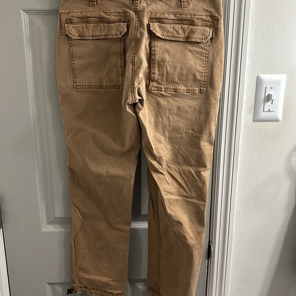 Light brown pants with adjustable bands around ankle area - Picture 4 of 4